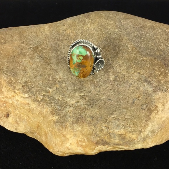 Royston Turquoise Sterling Silver Ring 9.5 - Picture 2 of 5
